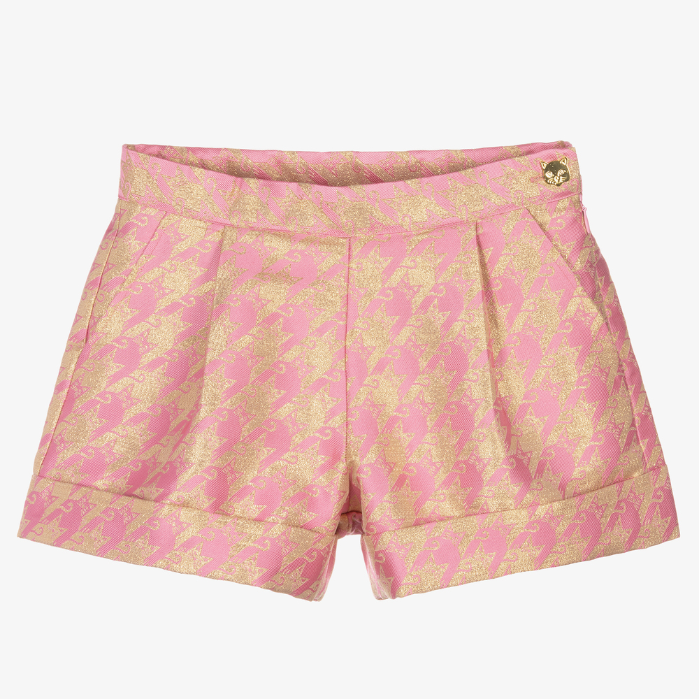 Angel's Face-Teen Girls Pink Brocade Shorts | Childrensalon Outlet