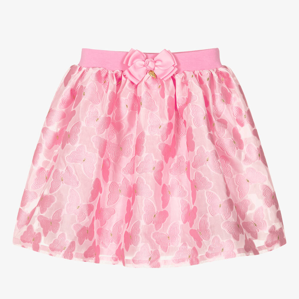 Angel's Face-Teen Girls Pink Butterfly Jacquard Skirt | Childrensalon Outlet