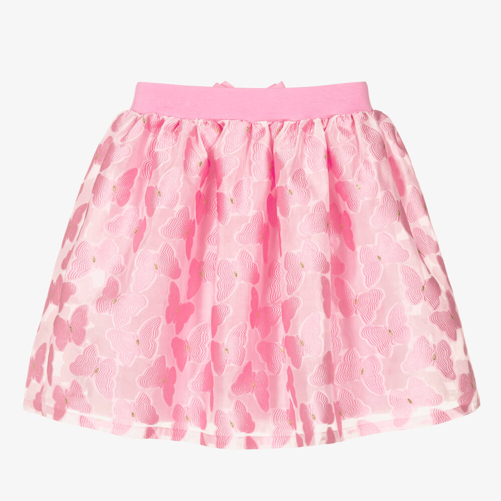 Angel's Face-Teen Girls Pink Butterfly Jacquard Skirt | Childrensalon Outlet