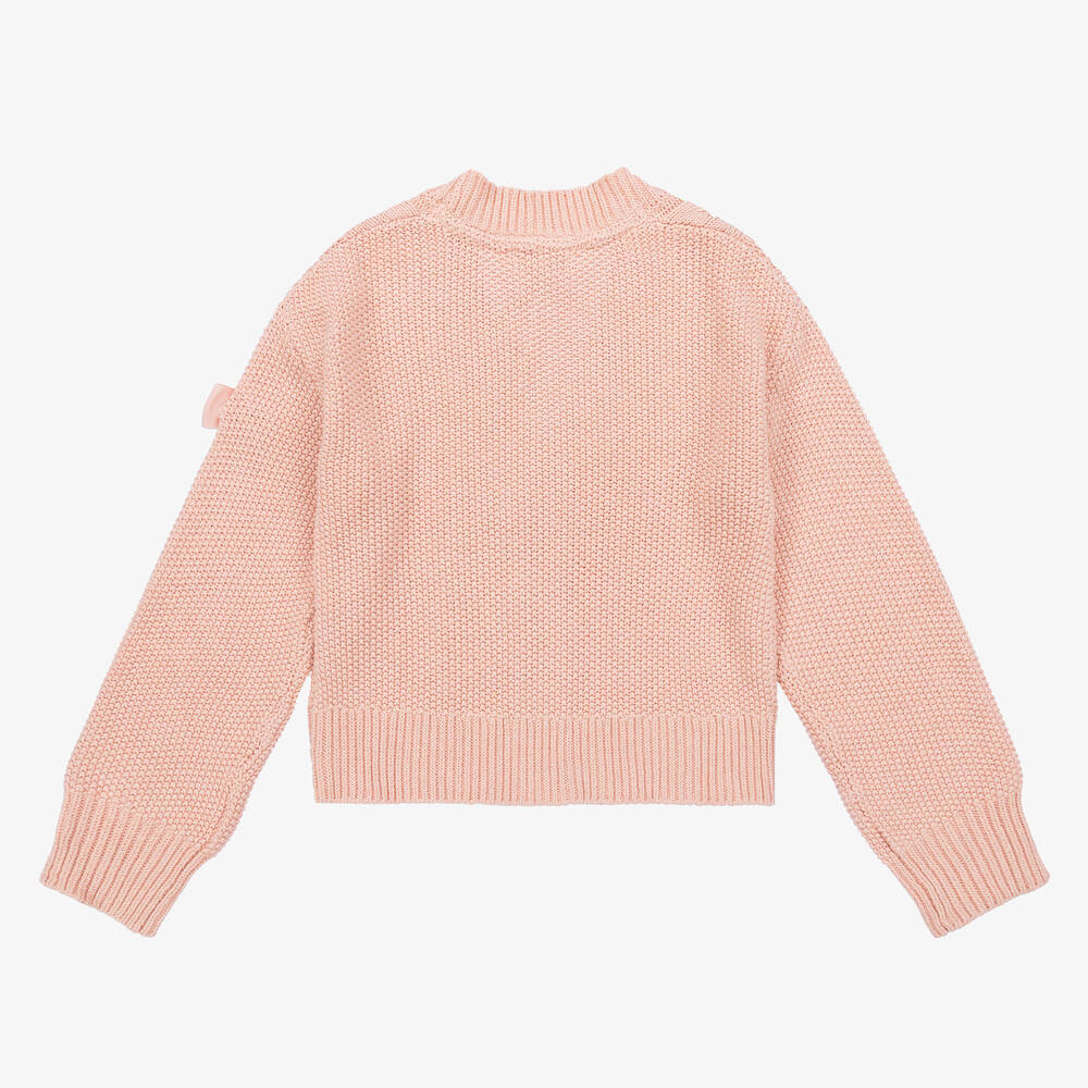 Angel's Face-كارديغان مزيج قطن محبوك لون زهري تينز بناتي | Childrensalon Outlet