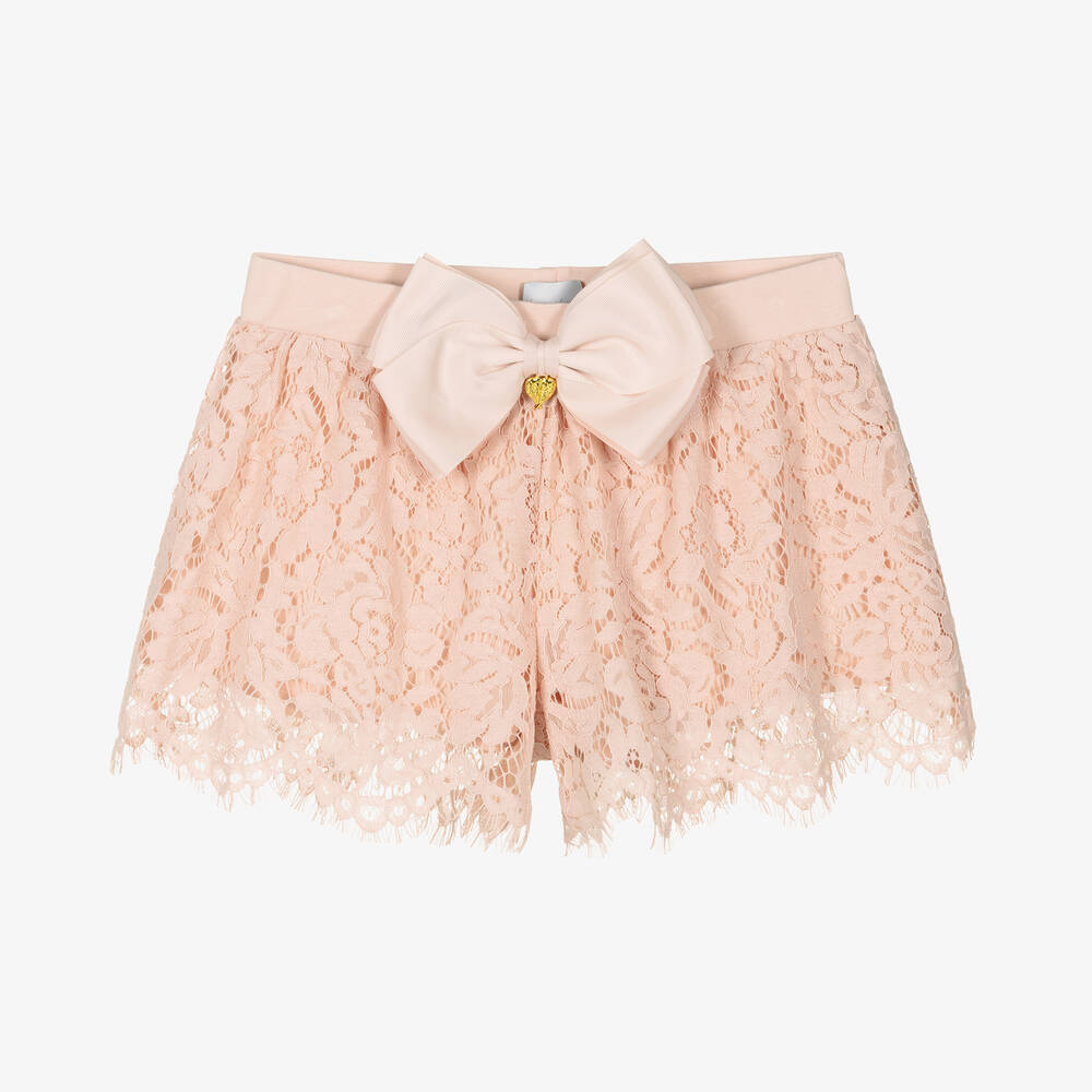 Angel's Face-Розовые хлопковые шорты с кружевом | Childrensalon Outlet