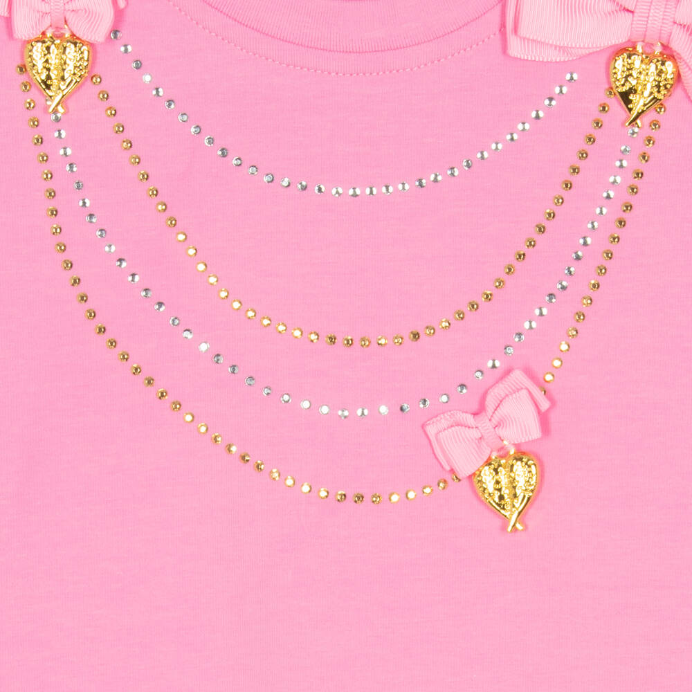 Angel's Face-Teen Girls Pink Cotton Necklace Dress | Childrensalon Outlet