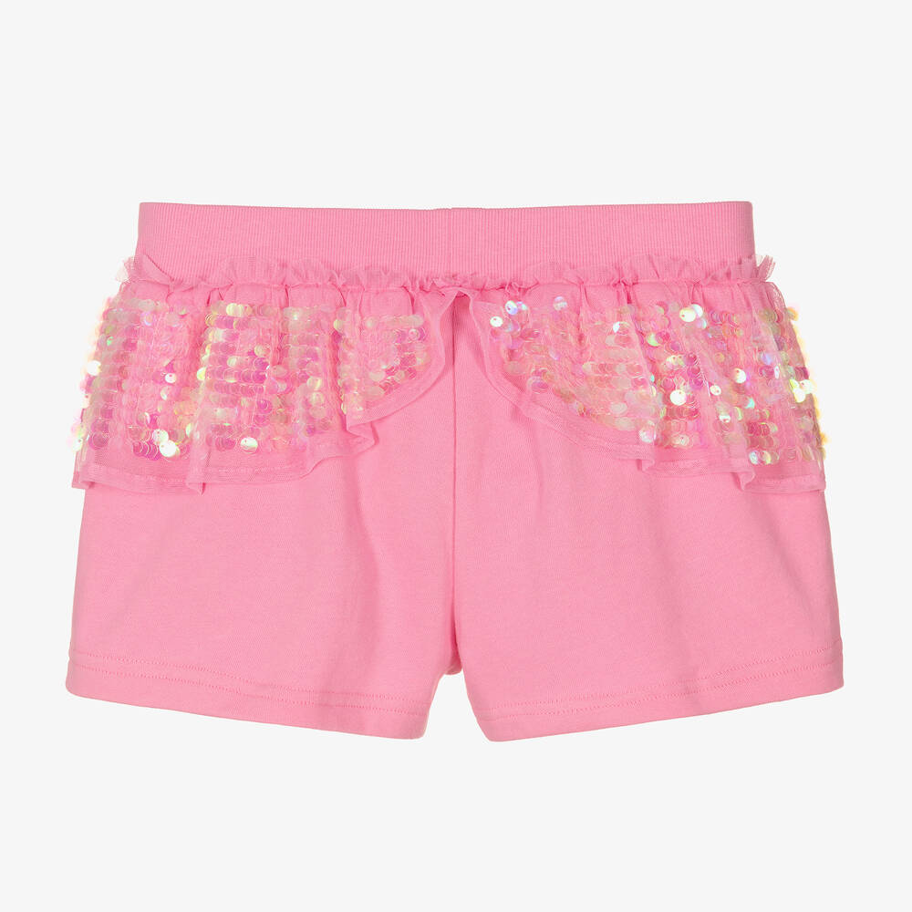 Angel s Face Teen Girls Pink Cotton Sequin Shorts