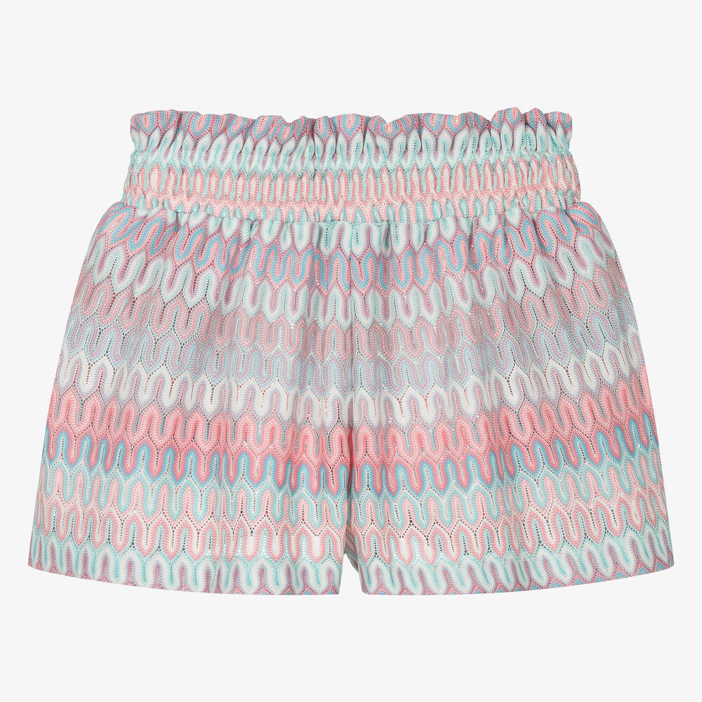 Angel's Face-Teen Girls Pink Crochet Paperbag Shorts | Childrensalon Outlet