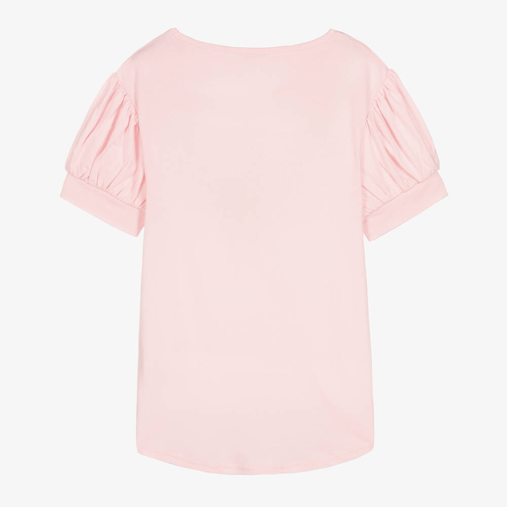 Angel's Face-Teen Girls Pink Diamanté Charms T-Shirt | Childrensalon Outlet