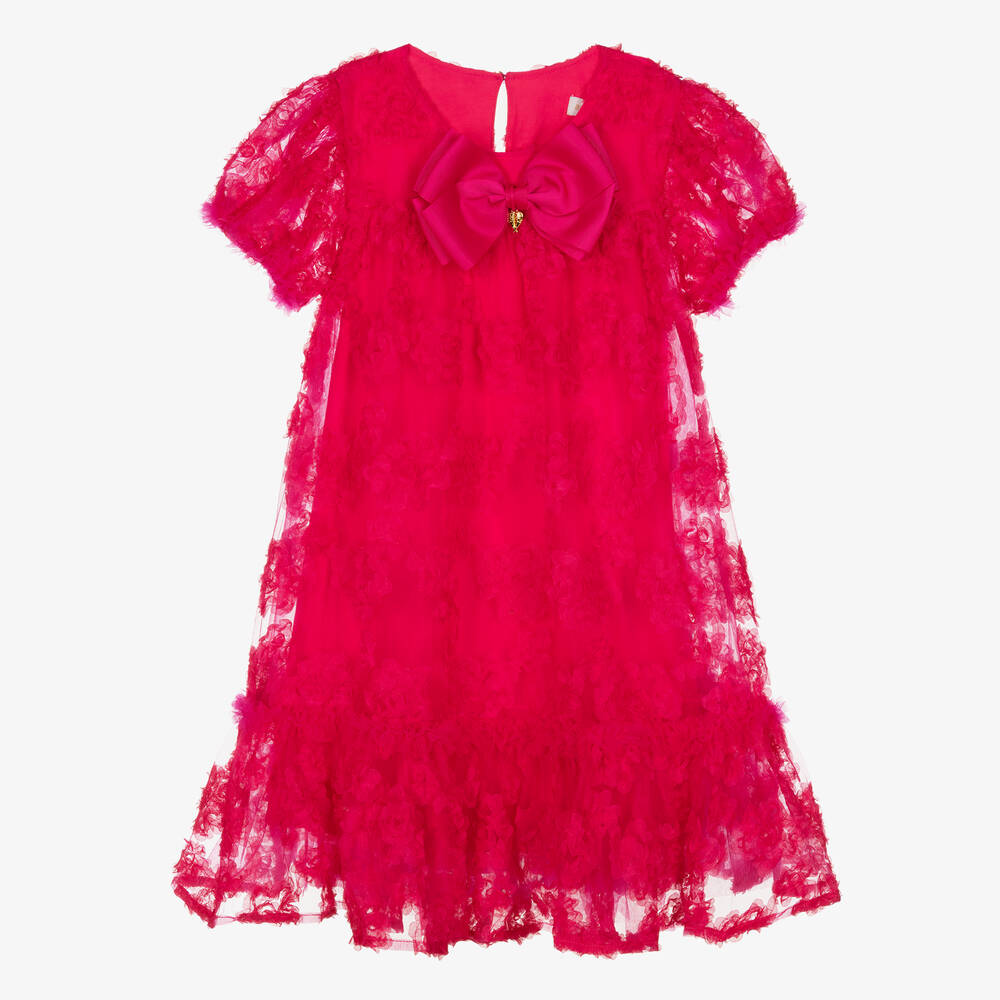 Angel's Face - Teen Girls Pink Floral Tulle Dress | Childrensalon Outlet