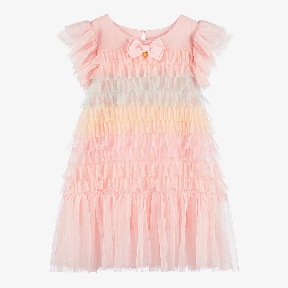 Angel's Face-Teen Girls Pink Frilled Tulle Dress | Childrensalon Outlet