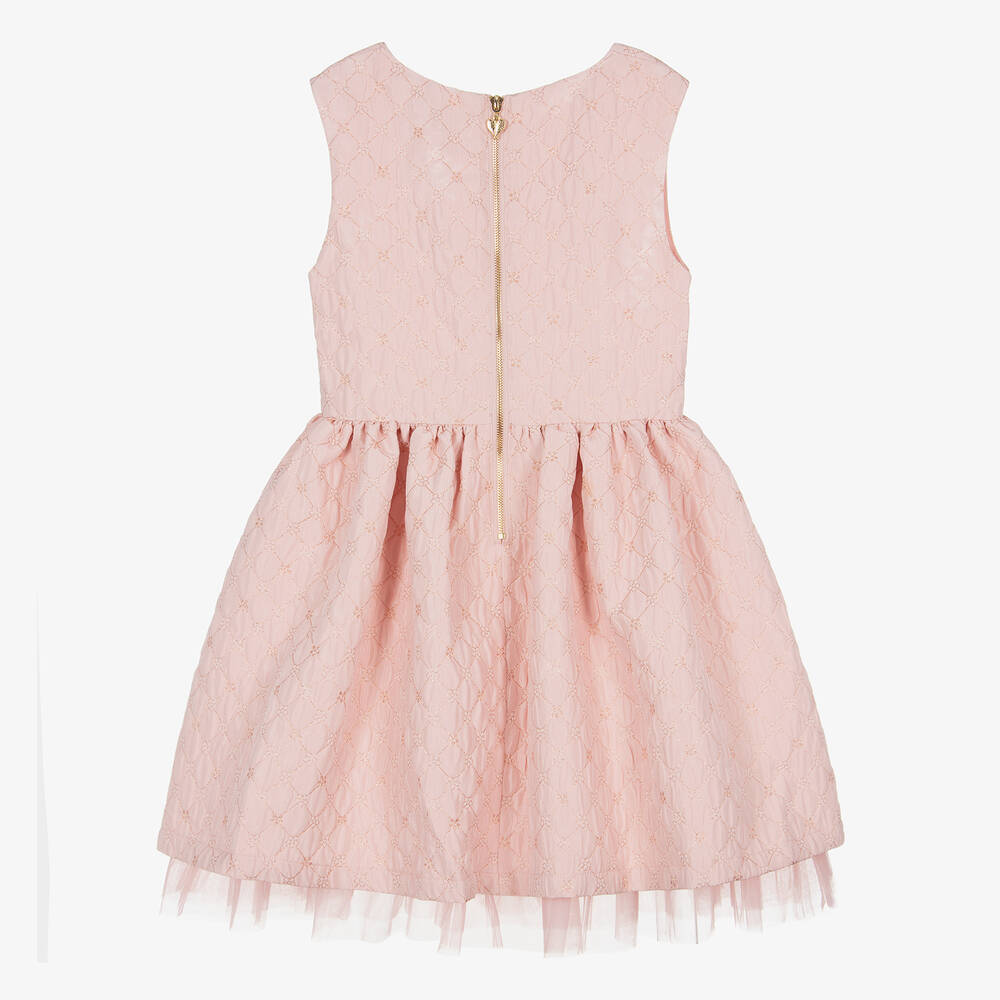 Angel's Face-فستان جاكارد لون زهري بطبعة ورود للمراهقات | Childrensalon Outlet