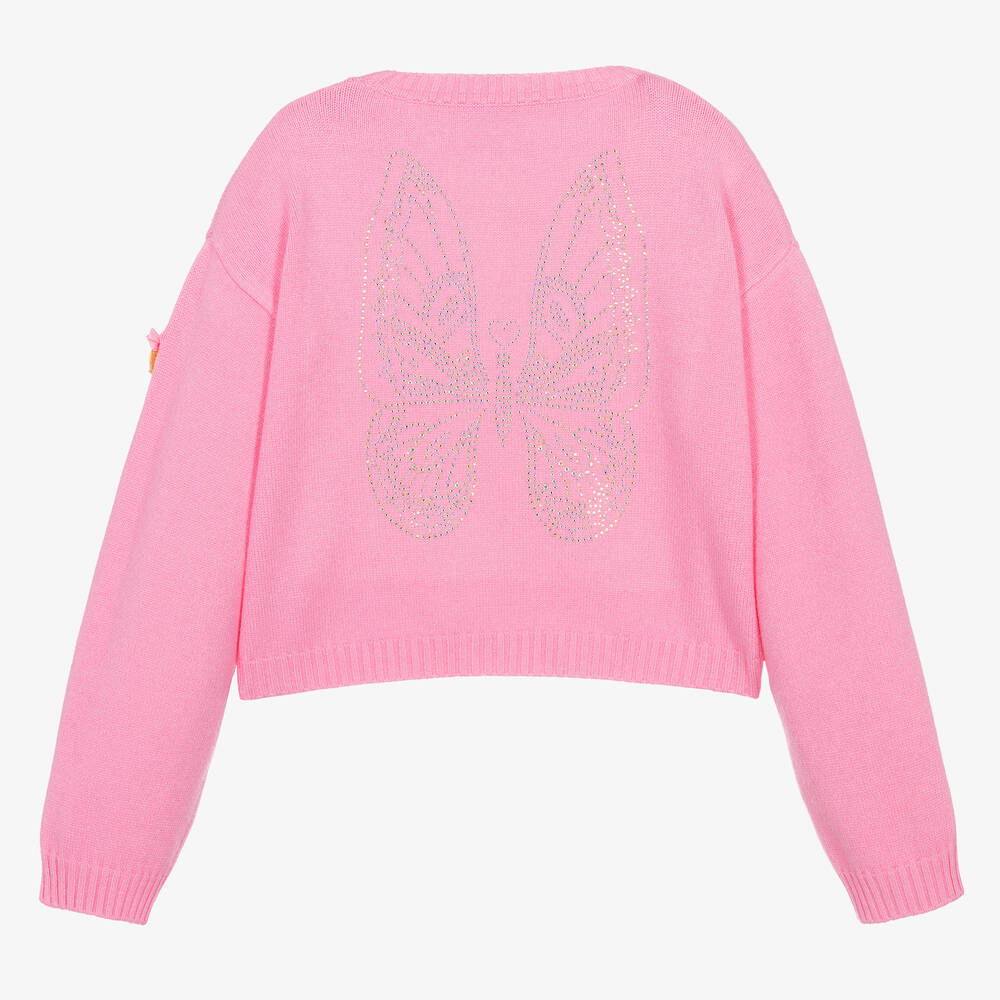 Angel s Face Teen Girls Pink Knit Butterfly Sweater Childrensalon Outlet