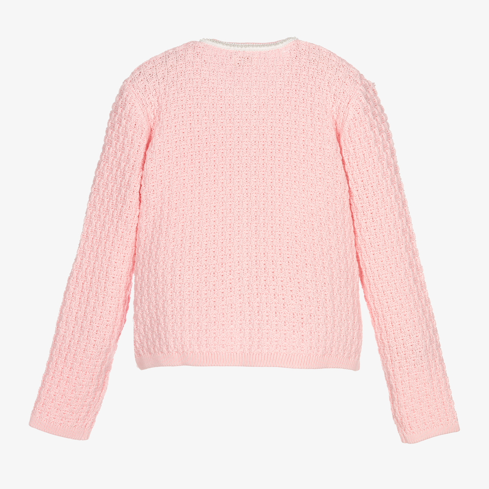 Pink knit jacket online