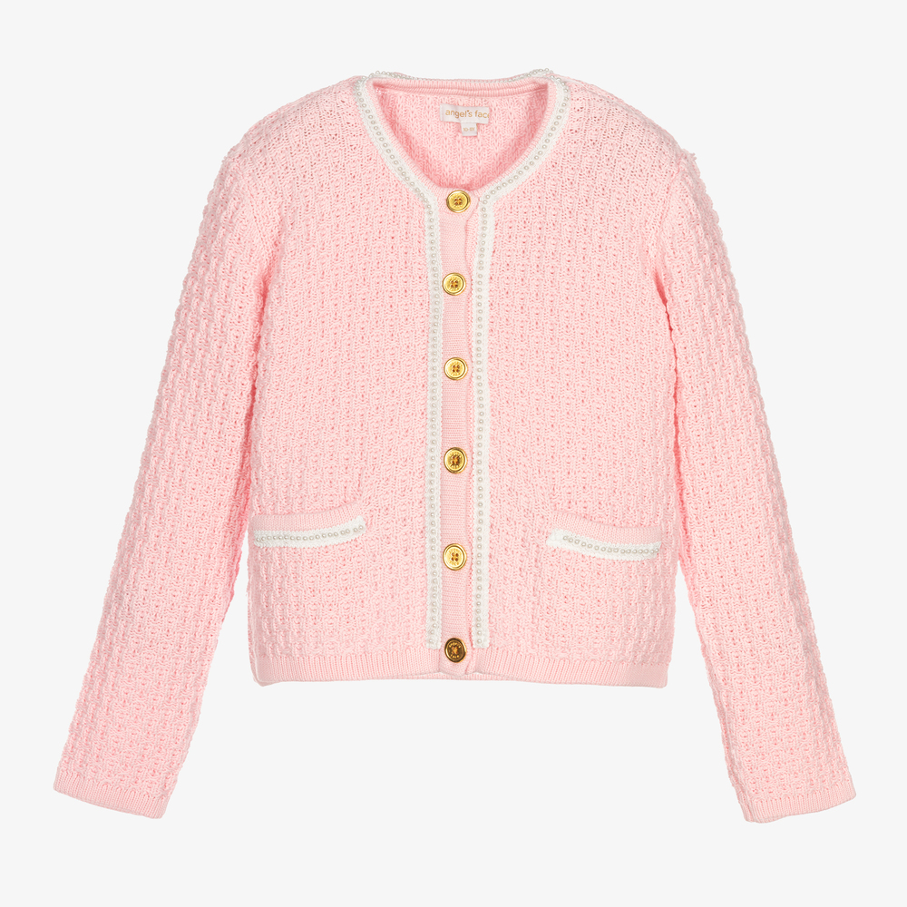 Pink hot sale knit jacket