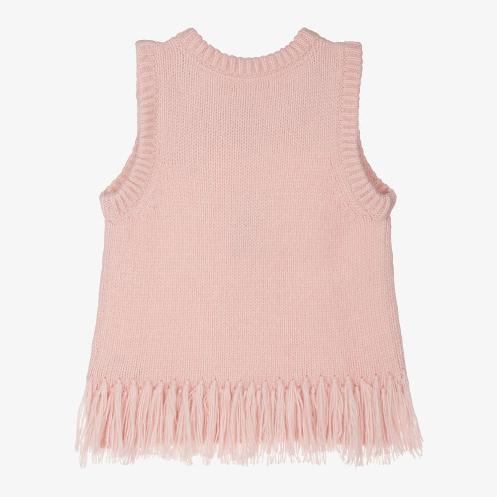 Angel's Face-سليب أوفر مزيج صوف محبوك لون زهري تينز بناتي | Childrensalon Outlet