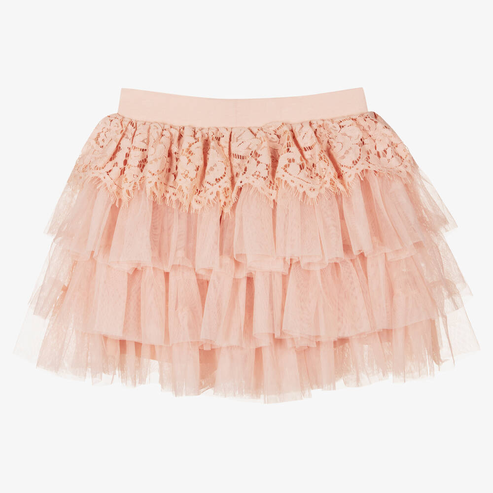 Angel's Face-Розовая юбка из тюля с кружевом | Childrensalon Outlet