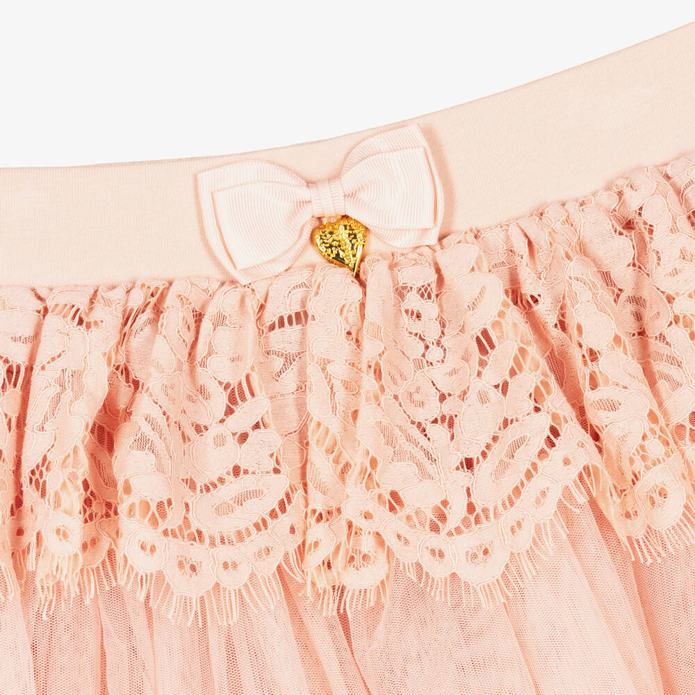 Angel's Face-Розовая юбка из тюля с кружевом | Childrensalon Outlet