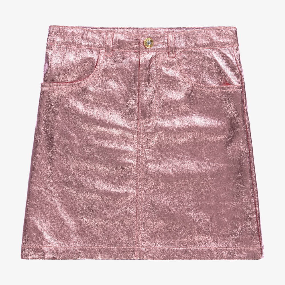 Angel's Face - Teen Girls Pink Metallic Mini Skirt | Childrensalon