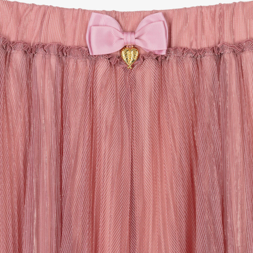 Angel's Face-Розовая плиссированная юбка миди с блестками | Childrensalon Outlet