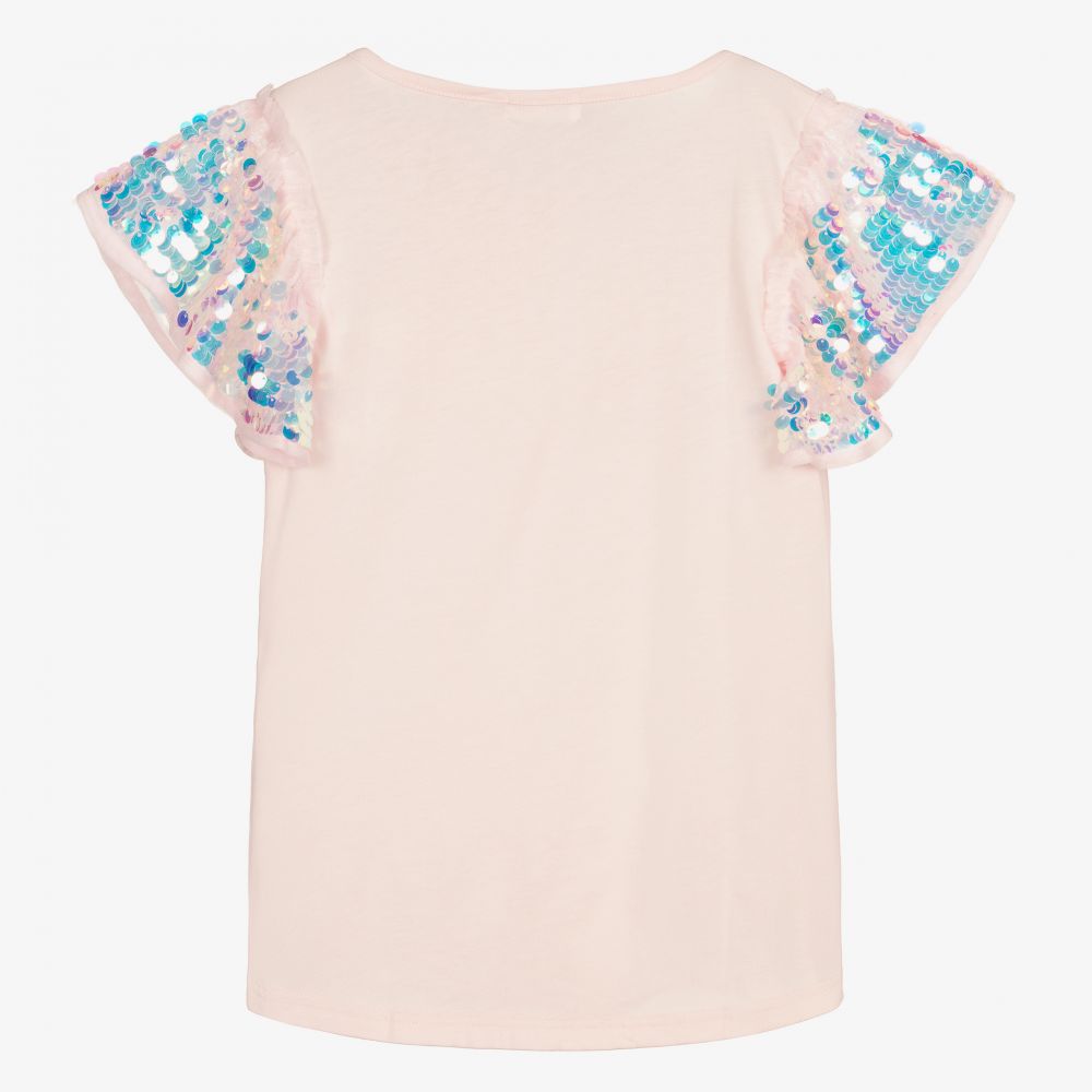 Angel's Face-Розовая футболка с пайетками для девочек-подростков | Childrensalon Outlet