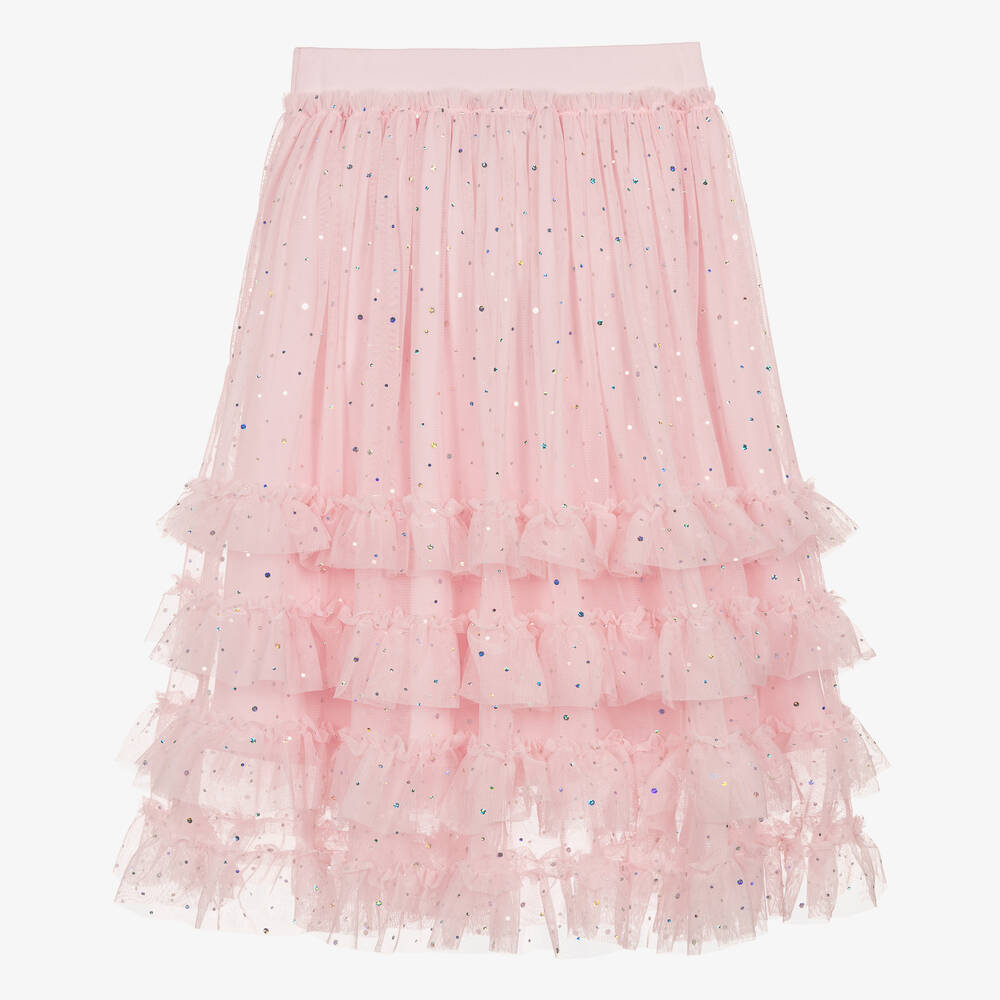 Angel's Face-Teen Girls Pink Tulle Midi Skirt | Childrensalon Outlet