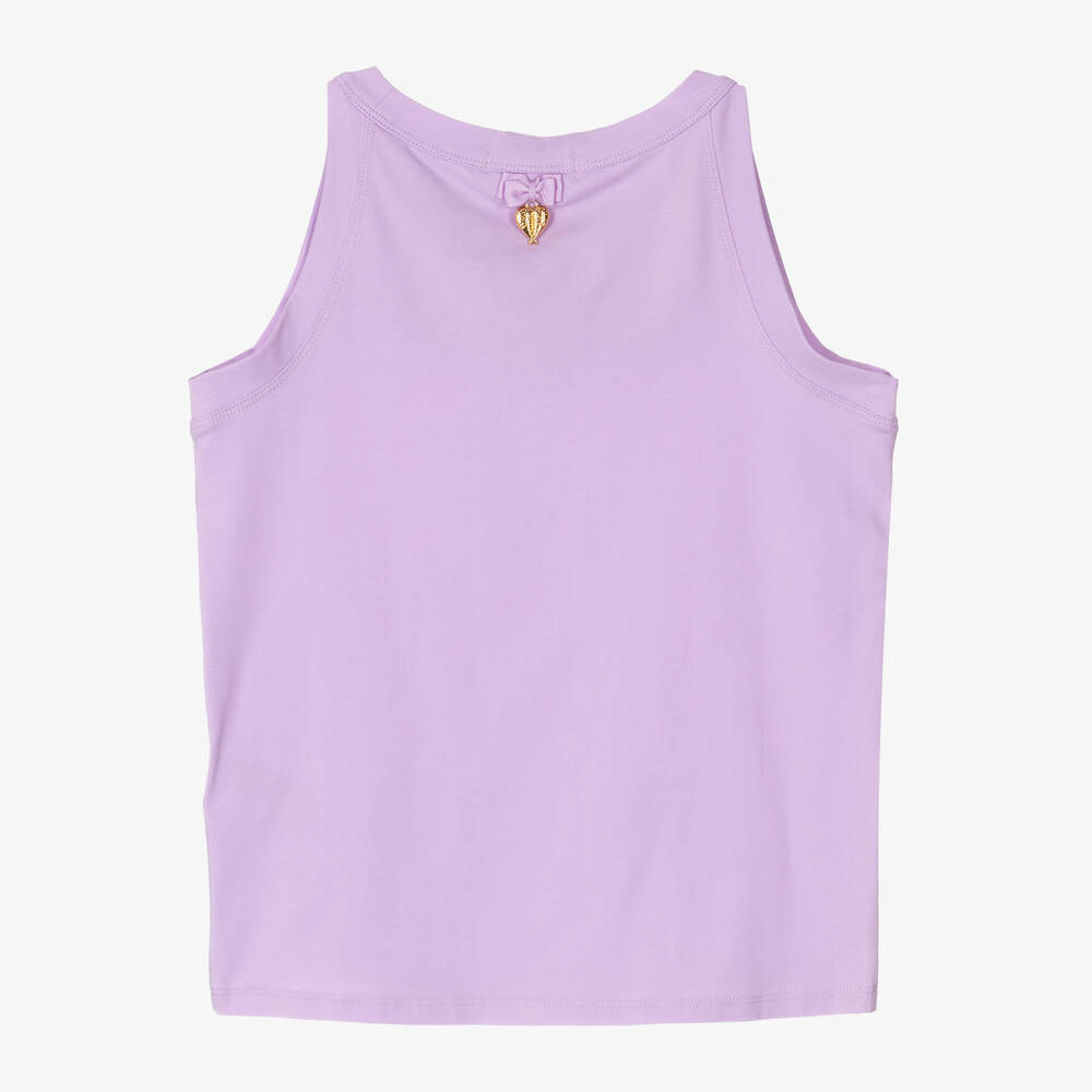 انجلز فيس-توب بدون أكمام قطن جيرسي لون أورجوانى للمراهقات | Childrensalon Outlet