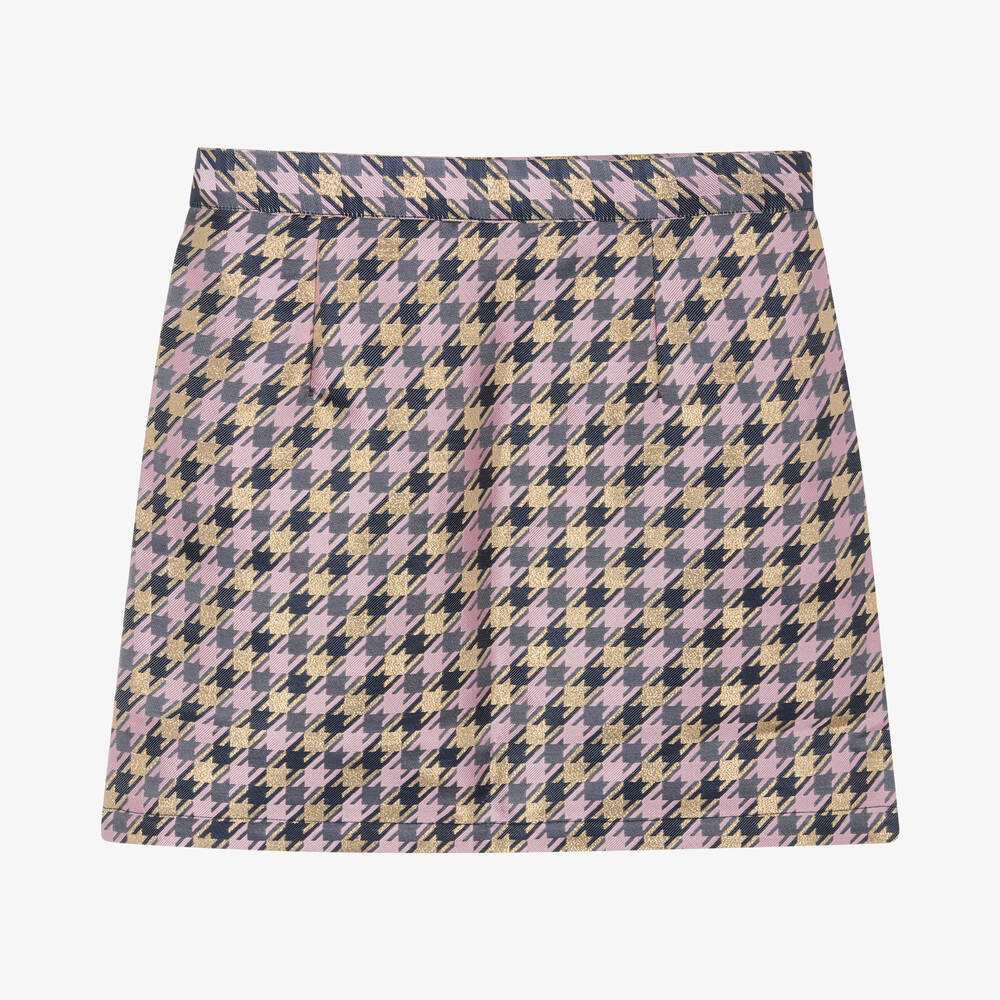 Angel's Face-Teen Girls Purple & Gold Houndstooth Skirt | Childrensalon Outlet