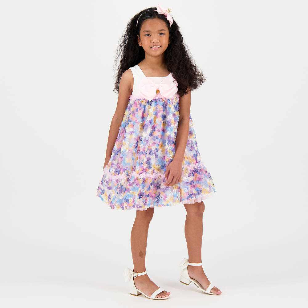 Angel's Face - Teen Girls Purple Sleeveless Tulle Dress