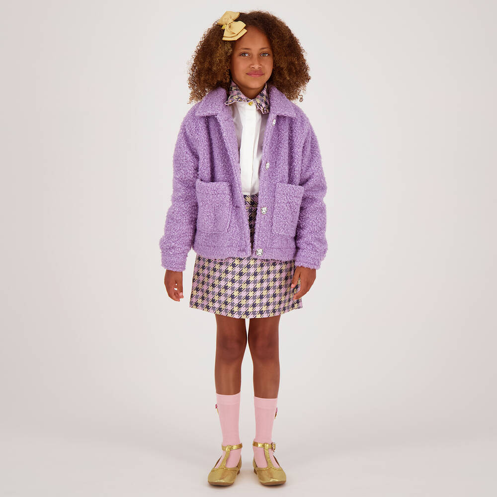 Angel's Face-Teen Girls Purple Teddy Fleece Jacket | Childrensalon Outlet