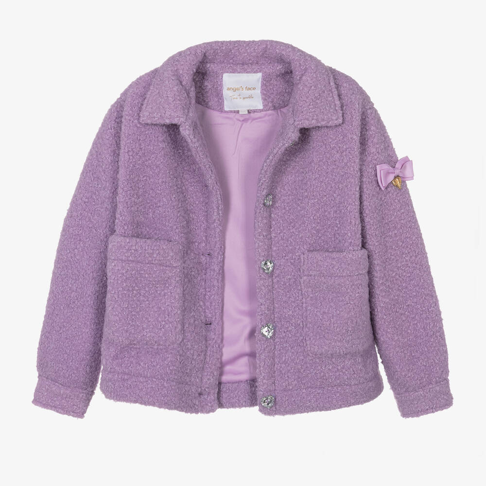 Angel's Face-Teen Girls Purple Teddy Fleece Jacket | Childrensalon Outlet