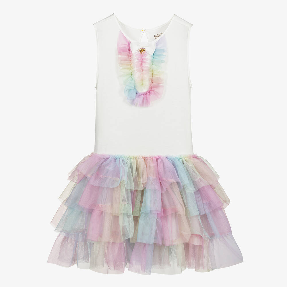 Angel's Face - Teen Kleid mit Regenbogentüll (M) | Childrensalon