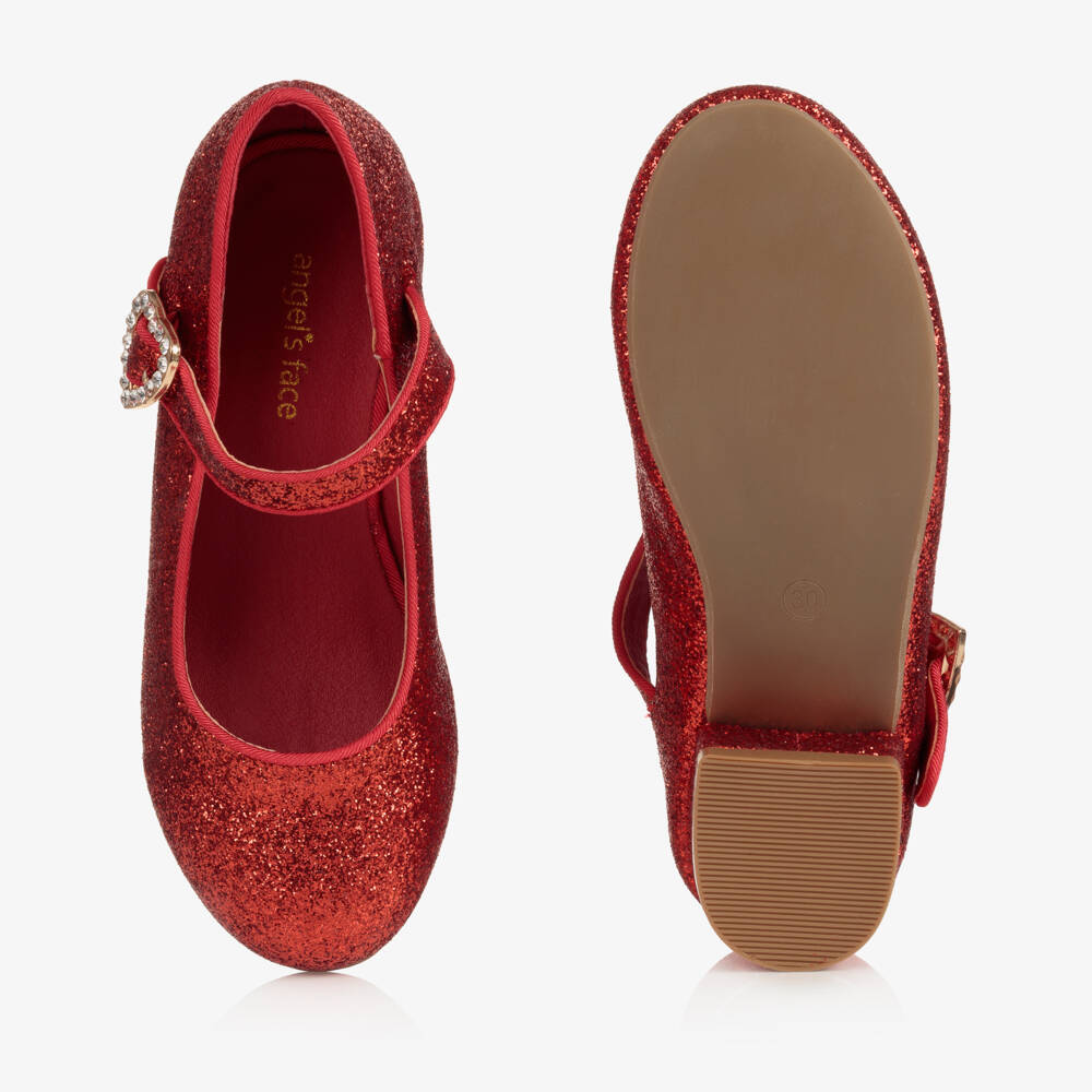 Angel's Face-Teen Girls Red Glitter Shoes | Childrensalon Outlet