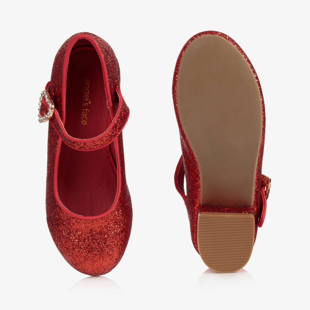 Angel's Face-Teen Girls Red Glitter Shoes | Childrensalon Outlet