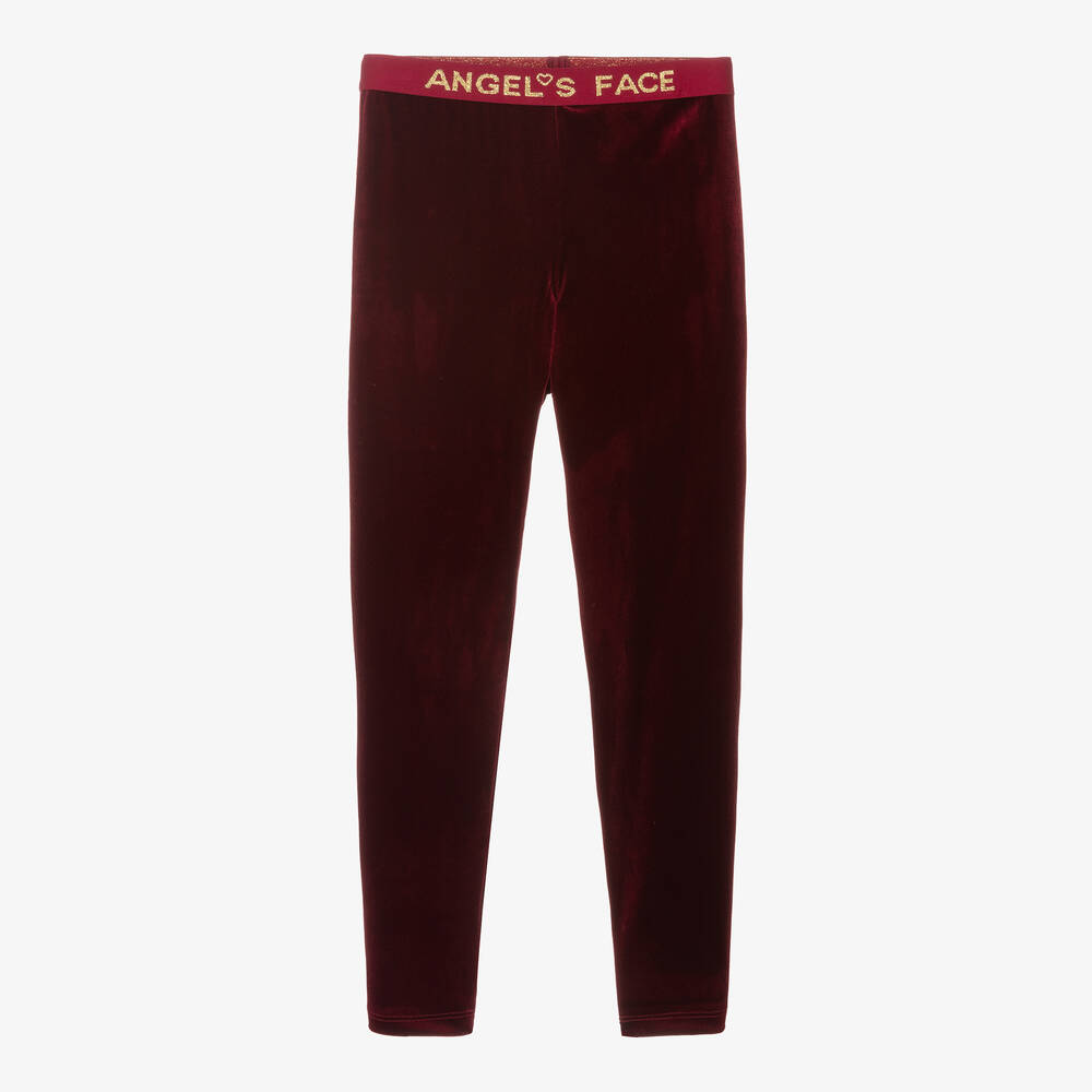 Angel's Face - Legging rouge en velours Ado | Childrensalon