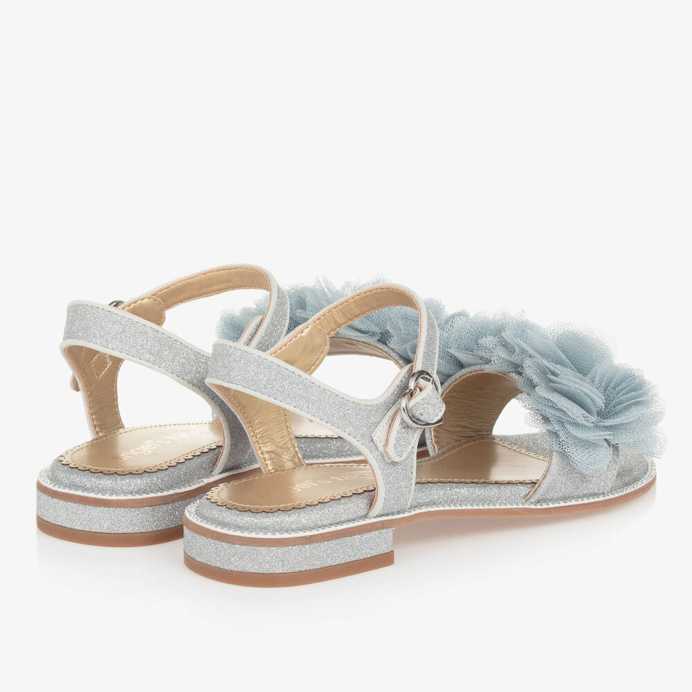 Angel's Face-Teen Girls Silver Glitter & Tulle Sandals | Childrensalon Outlet