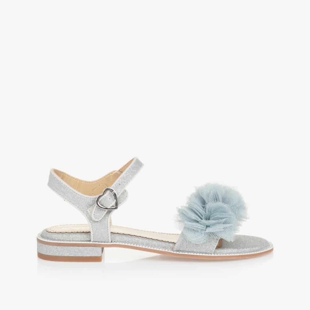 Angel's Face-Teen Girls Silver Glitter & Tulle Sandals | Childrensalon Outlet
