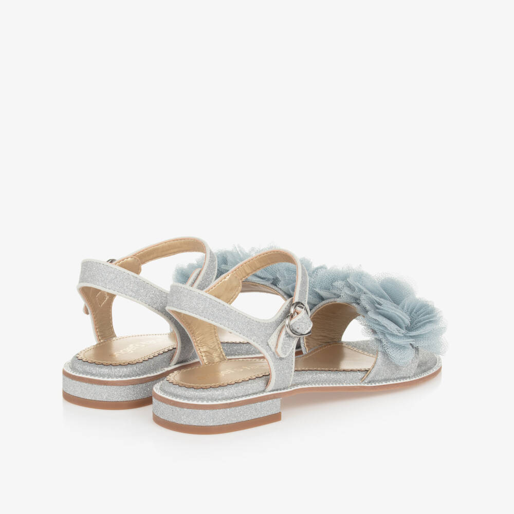 Angel's Face-Teen Girls Silver Glitter & Tulle Sandals | Childrensalon Outlet
