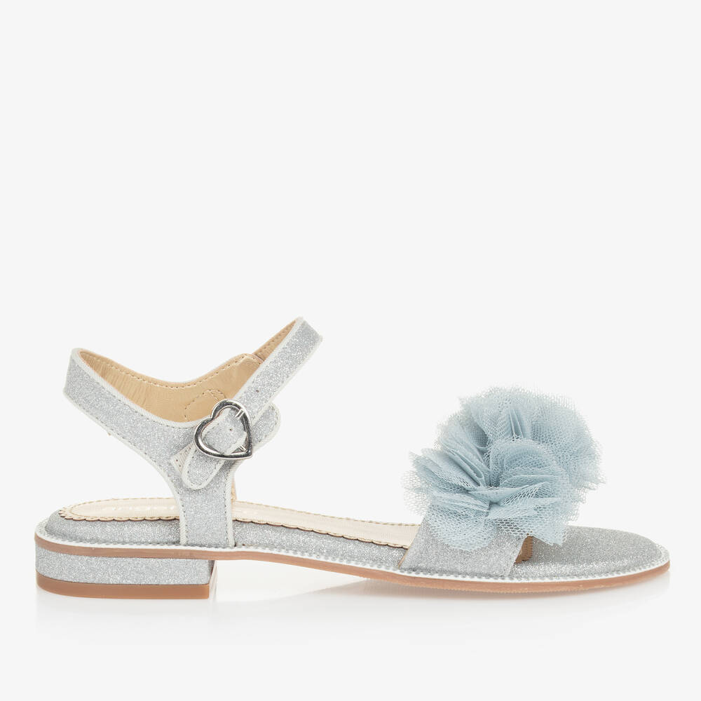Angel's Face-Teen Girls Silver Glitter & Tulle Sandals | Childrensalon Outlet