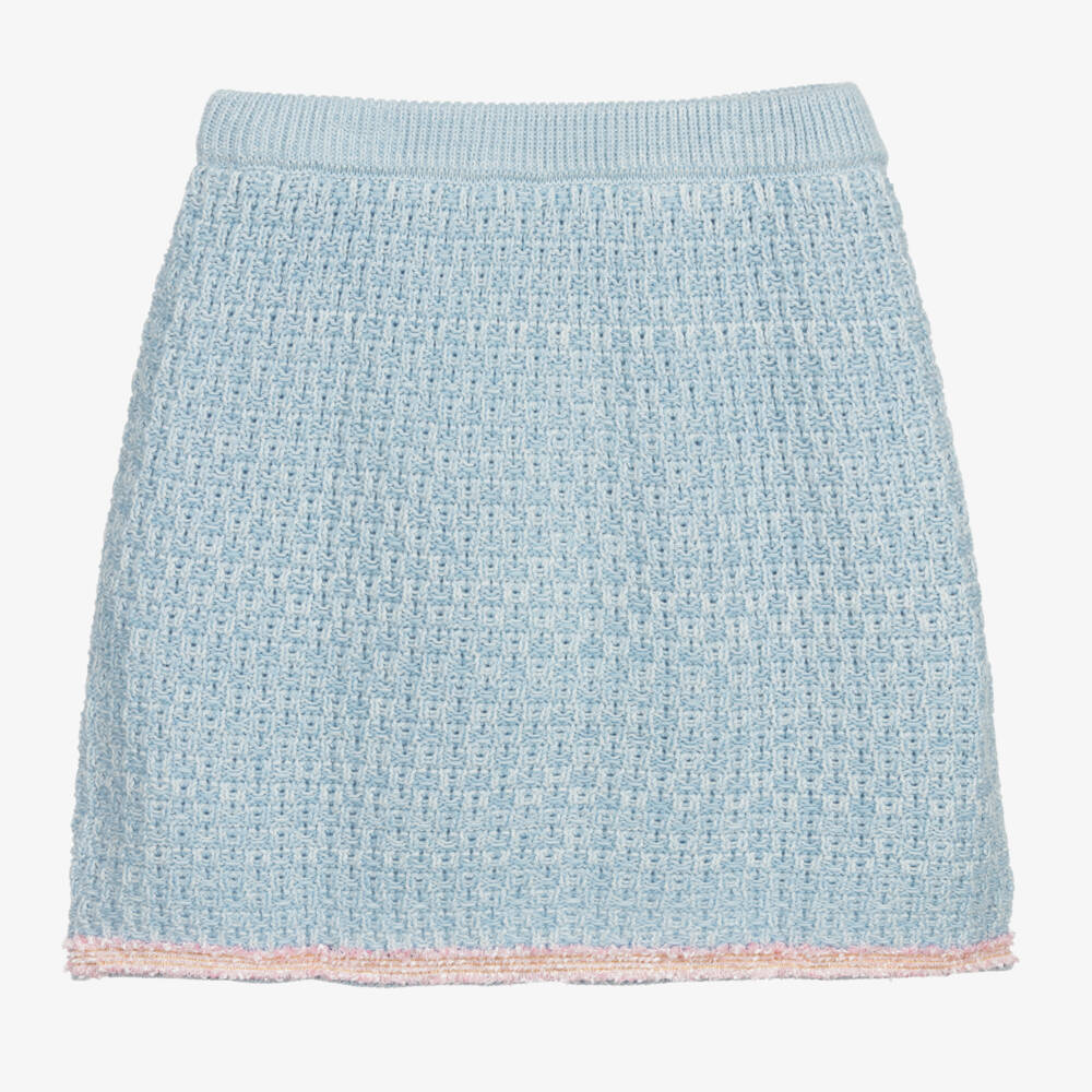 Angel's Face-تنورة تينز بناتي قطن محبوك لون أزرق باهت | Childrensalon Outlet