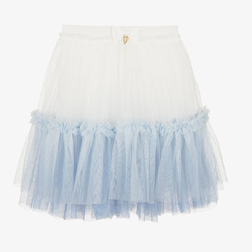 Angel's Face - Бело-голубая юбка-пачка с эффектом омбре | Childrensalon