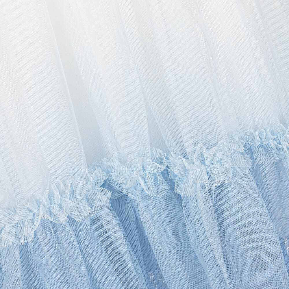 Angel's Face-Teen Girls White & Blue Tulle Ombré Dress | Childrensalon Outlet