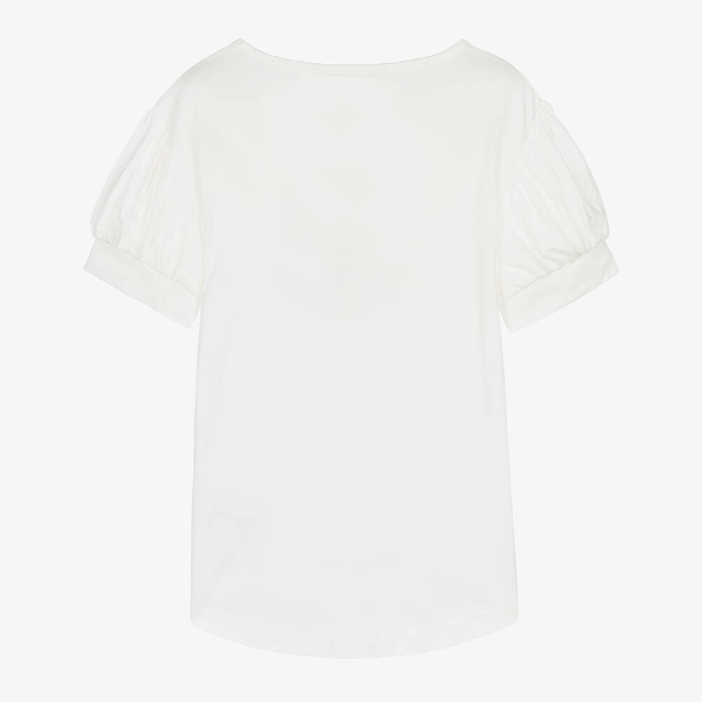 Angel's Face-Белая футболка со стразами | Childrensalon Outlet