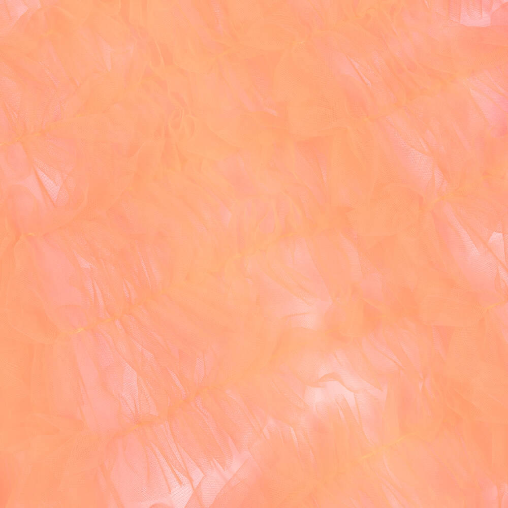 Angel's Face-Teen Girls White & Neon Orange Tulle Dress | Childrensalon Outlet