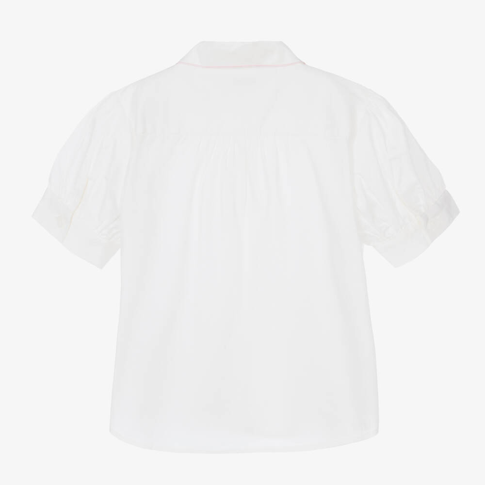 Angel's Face-Teen Girls White & Pink Cotton Blouse | Childrensalon Outlet