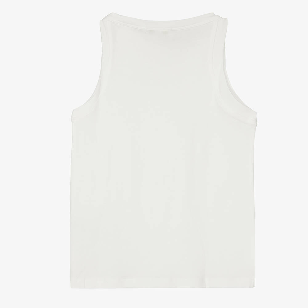 White sequin clearance vest top