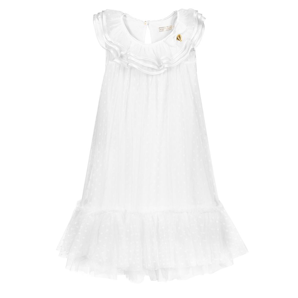 Angel's Face - Weißes Teen Tüllkleid für Mädchen  | Childrensalon