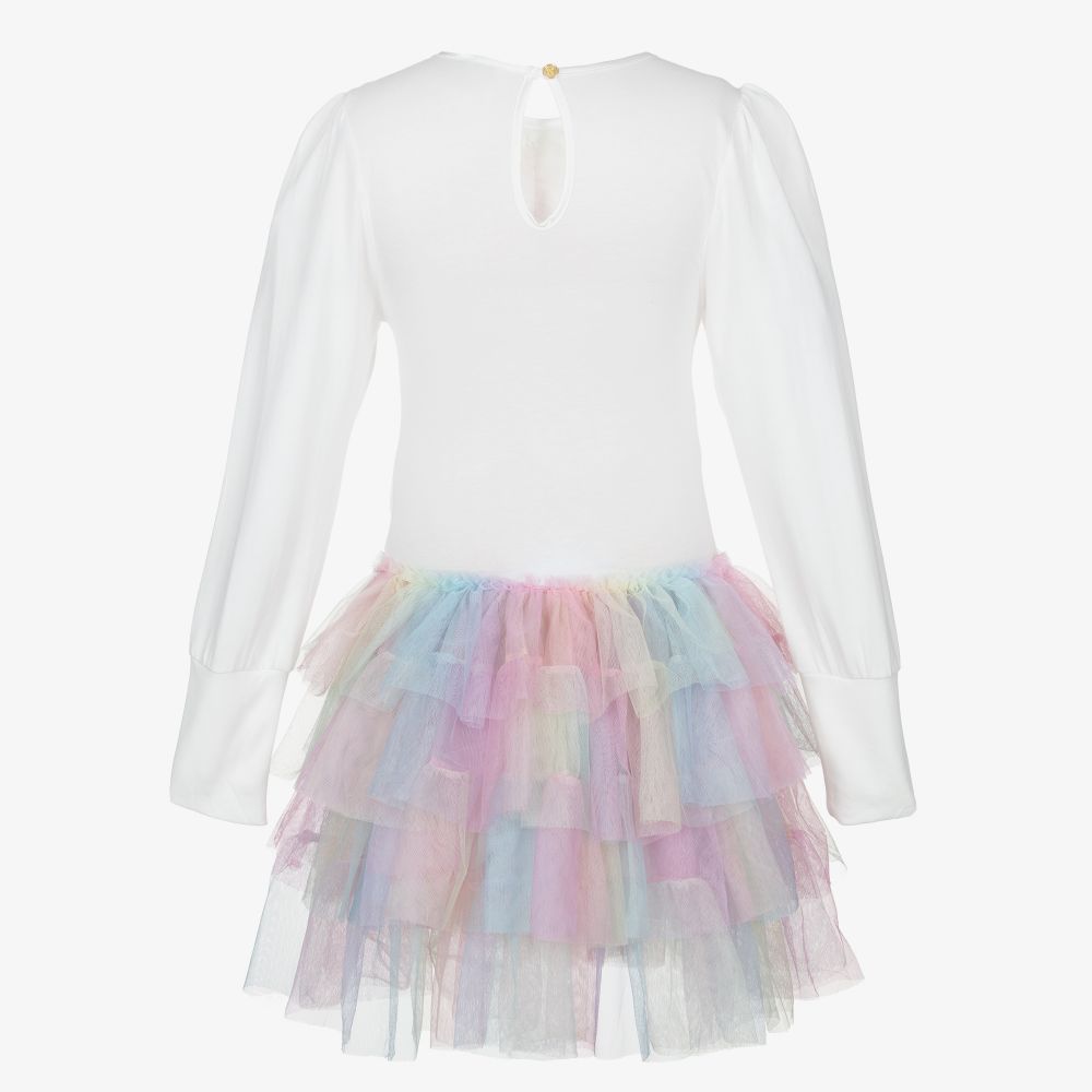 Angel's Face-Teen Girls White Tulle Dress | Childrensalon Outlet