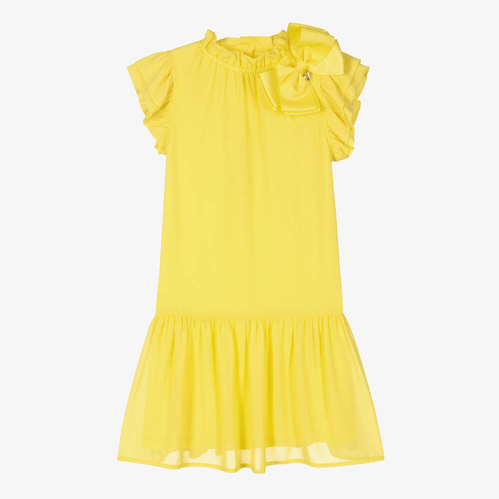 Angel's Face - Teen Girls Yellow Chiffon Dress  | Childrensalon