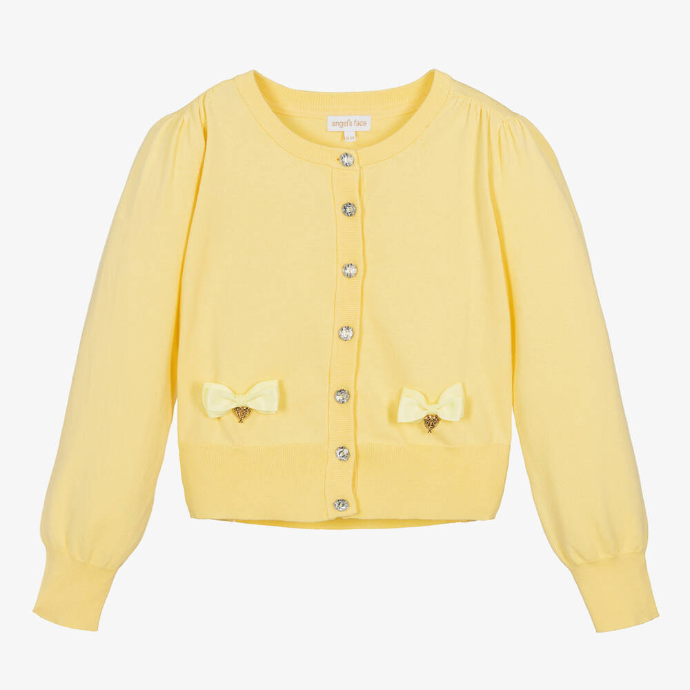 Angel s Face Teen Girls Yellow Cotton Cardigan Childrensalon Outlet