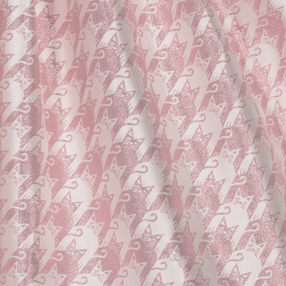 Angel's Face-فستان تينز بناتي جاكارد لون زهري وأبيض | Childrensalon Outlet