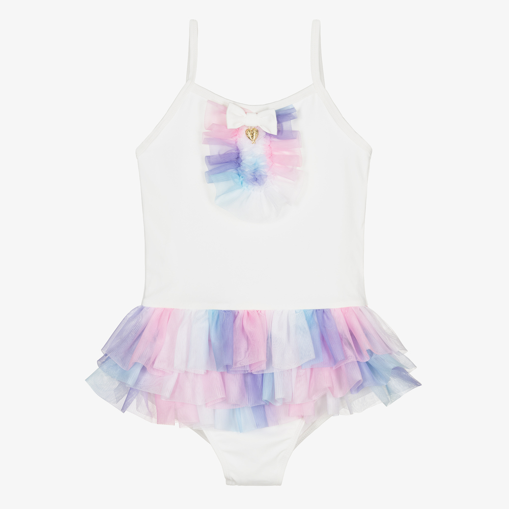 Angel's Face - Teen White Swimsuit (UPF 50+) | Childrensalon