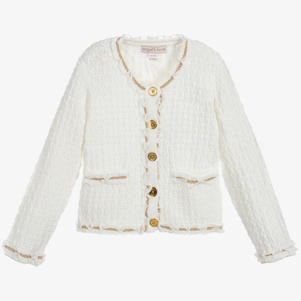 Angel's Face - Weißer Strickcardigan | Childrensalon