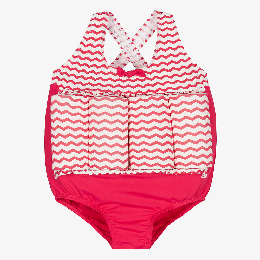 Archimede - Pinker Badeanzug mit Schwimmhilfe (LSF 50+) (M) | Childrensalon